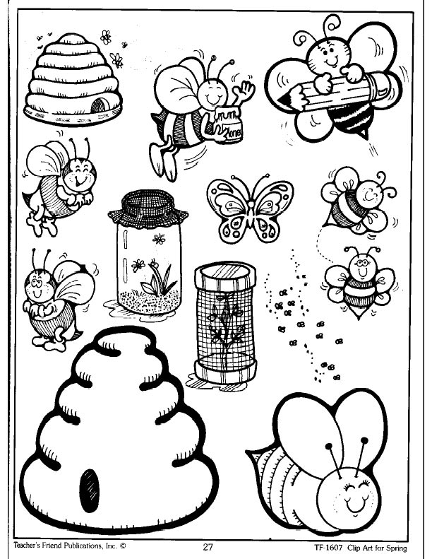 Pszczoły kolorowanki